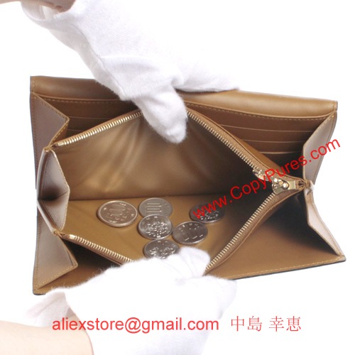 ルイヴィトン モノグラム ヴェルニ ポルトフォイユサラ 長財布 オリーヴ M91766